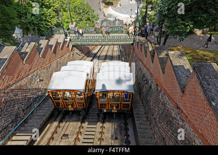 Mont Buda, chemins de câble, station, Budavari Siklo Banque D'Images