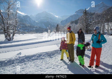 L'hiver autour de Lauenen, Banque D'Images