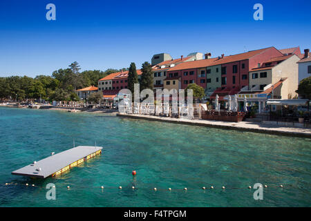 Le port de Split, l'île de Krk, Croatie, Kvarner Bay, Adriaiaa Banque D'Images