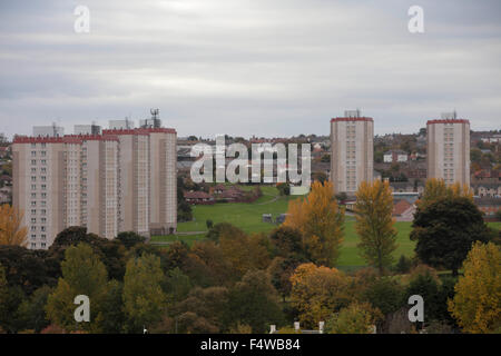 Edinburgh, Ecosse, Royaume-Uni. 23 Oct, 2015. La construction de l'Edinburgh Royal Hospital for Sick Children. Une vue générale du château bâtiment à côté de la construction du Royal Hospital for Sick Children sera terminé en 2016. Pako Mera/Alamy Live News. Banque D'Images