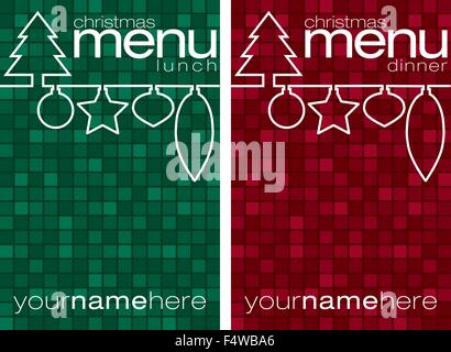 Ligne continue menu de Noël en format vectoriel. Illustration de Vecteur