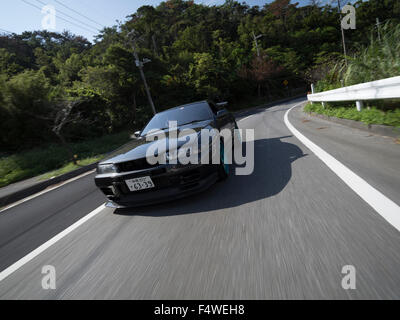 Nissan Skyline troisième génération ( R32 ) GTR GT-R emblématique de haute performance voiture de sport Japonaise ( Okinawa, Japon) Banque D'Images