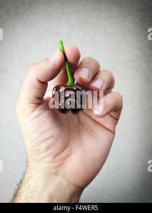 L'homme est maintenant Habanero poivre chocolat qui ressemble à visage humain. Banque D'Images