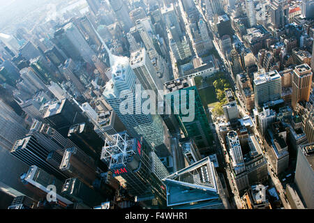 Vue aérienne de Manhattan, New York City USA Banque D'Images