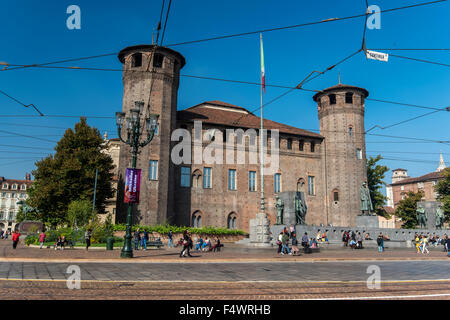 Côté arrière du Palazzo Madama, Turin, Piémont, Italie Banque D'Images