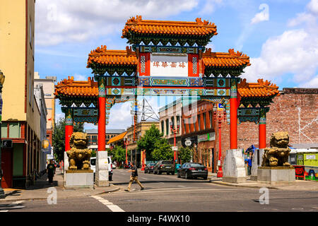 Vieille Ville Chinatown porte d'entrée sur la 4e Avenue et Burnside à Portland Oregon Banque D'Images