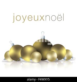 Carte de Noël Joyeux Noël en français en format vectoriel. Illustration de Vecteur