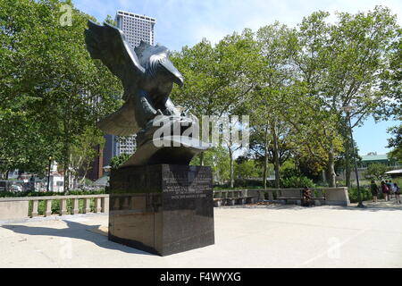 Mémorial de la côte est à Battery Park dans le Lower Manhattan Banque D'Images