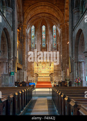 Nef et autel de l'abbaye de Shrewsbury Banque D'Images