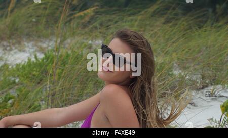 Plage photo shoot Ana Maria Island. Banque D'Images