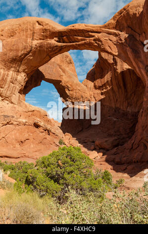 Arc double, Arches NP, Utah, USA Banque D'Images