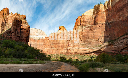 Vue depuis près de Panorama de Weeping Rock NP, Zion, Utah, USA Banque D'Images