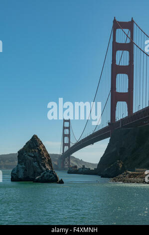 Golden Gate Bridge à partir de l'aiguille, San Francisco, California, USA Banque D'Images