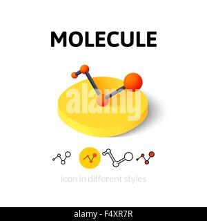 L'icône de molécule de styles Illustration de Vecteur