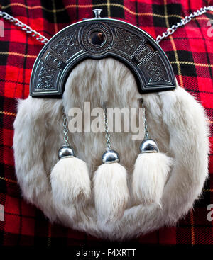 Détail d'un kilt écossais, monument typique Banque D'Images