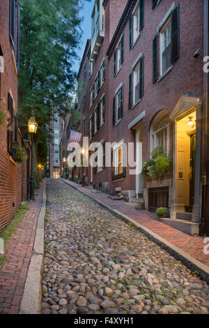 Le Beacon Hill à Boston Banque D'Images