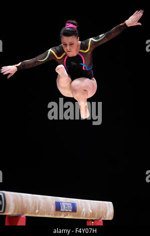 Gymnastique Championnats du monde Qualifications Femmes 23.10.15.Claudia Fragapane de go en action Banque D'Images