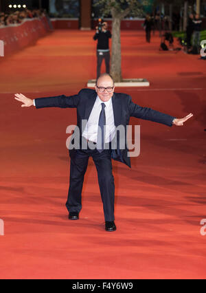 Rome, Italie. 24 Oct, 2015. Carlo Verdone sur le tapis rouge du 10e Festival du Film de Rome, Roma, Italie, Banque D'Images