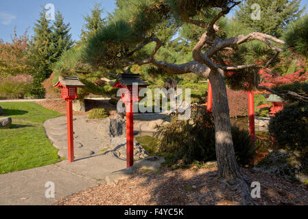 Jardin japonais symbolisme dans Tacoma Washington. Banque D'Images