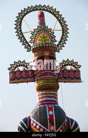 La statue de Ravan sur Dussera a été prise à Mumbai, Inde Chowpatty Banque D'Images