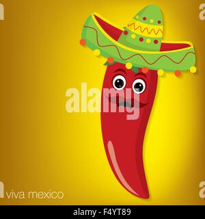 Piment du personnage de carte en format vectoriel. Illustration de Vecteur