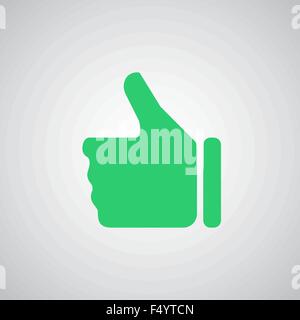 Pouce vert icône jusqu' Illustration de Vecteur
