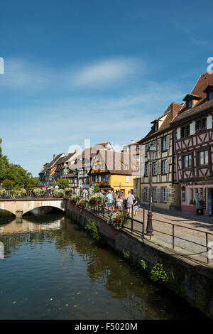 Maisons à colombages, la Petite Venise, La Petite Venise, Colmar, Alsace, France Banque D'Images