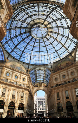 Galleria Vittorio Emanuele II, gallery, Milano, Milan, Lombardie, Vénétie, Italie Banque D'Images