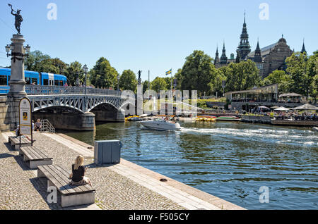 La ville sur l'eau, Stockholm Collection Banque D'Images