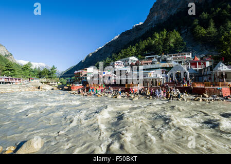 Le très important lieu de pélerinage pour les hindous et les bouddhistes est situé sur le fleuve de Ganges et partie de la chota char dham Banque D'Images