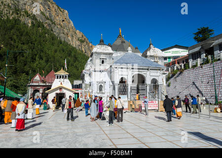 Temple de gangotri est un lieu de pèlerinage très important pour les hindous et les bouddhistes Banque D'Images