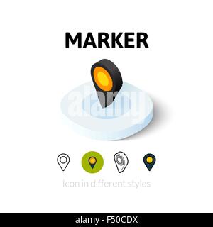 L'icône du marqueur de styles Illustration de Vecteur