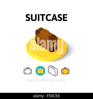 Icône valise de styles Illustration de Vecteur