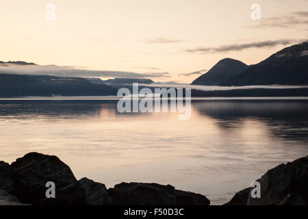 Vues de l'autoroute de Seward, en Alaska. Girwood dont en Banque D'Images