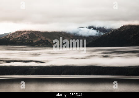 Vues de l'autoroute de Seward, en Alaska. Girwood dont en Banque D'Images