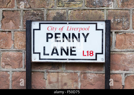 'Alice' street sign, Liverpool Banque D'Images