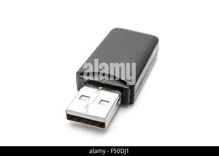 Lecteur Flash USB sur fond blanc Banque D'Images