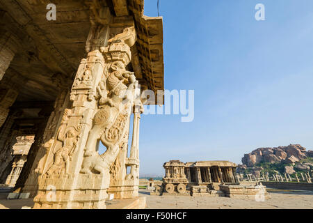 Le temple vitthala, une partie des ruines de l'ancien empire vijayanagara, qui a été créé en 1336 par harihara i et son Banque D'Images