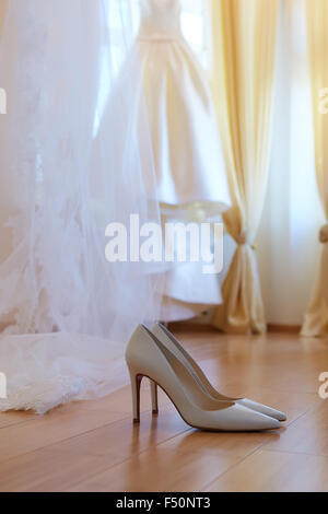 La composition des accessoires de mariage mariée Banque D'Images