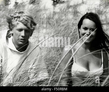 Les acteurs Richard Thomas et Barbara Hershey dans une scène du film "l'été dernier', USA Banque D'Images