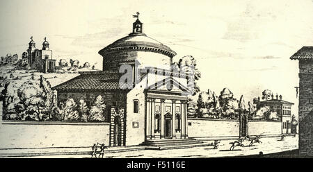 Illustration de l'église de Saint André l'Apôtre en dehors de la Porta del Popolo, Rome, Italie Banque D'Images