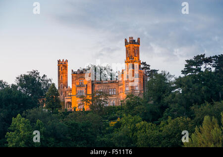 Eckberg château dans la dernière lumière du jour Banque D'Images