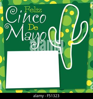 Le Cinco de Mayo carte cactus en format vectoriel. Illustration de Vecteur