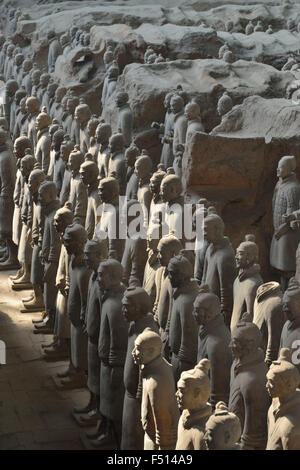 Les Guerriers en terre cuite. Fosse n° 1. Banque D'Images