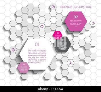 Télévision hexagonale infographie Illustration de Vecteur