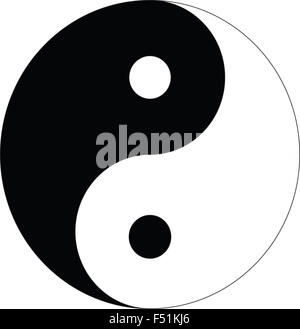 Vector illustration du Yin Yang, taoistic symbole de l'harmonie et l'équilibre Banque D'Images