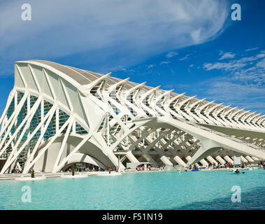 Le Musée des sciences Príncipe Felipe, Cité des Arts et des Sciences, Valence, Espagne. Banque D'Images