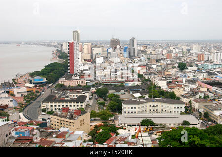 Vue aérienne de Guayaquil, Equateur, Amérique du Sud Banque D'Images