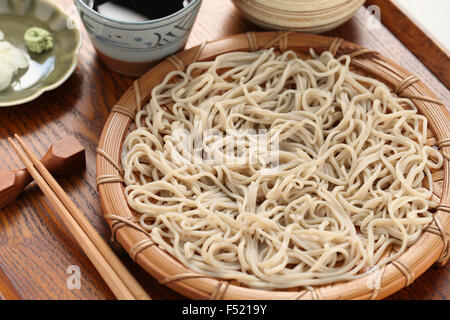 Mori soba, nouilles de sarrasin froides, de la nourriture japonaise Banque D'Images