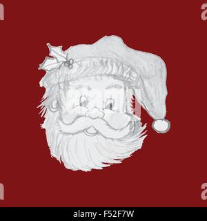 Père Noël dessiné à la main Illustration de Vecteur